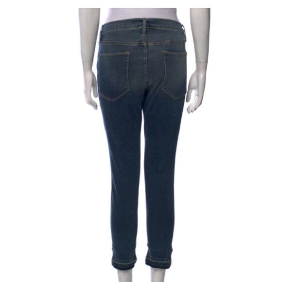 FRAME, Mid Rise Skinny Jeans w/ raw staggered hem - Picture 3 of 3